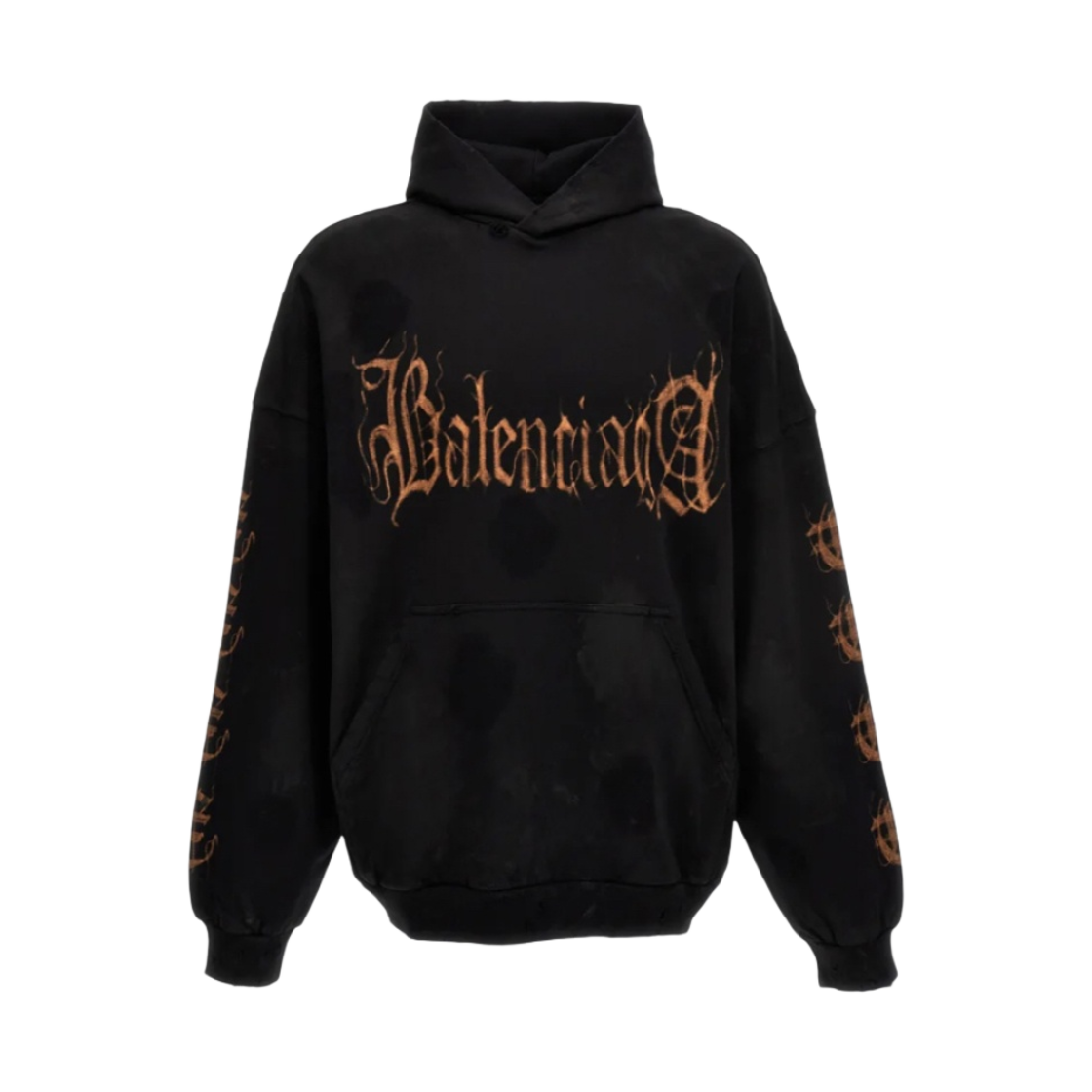 발렌시아가 헤비 메탈 로고 후디 블랙 페이디드(Balenciaga Heavy Metal Logo Hoodie Black Faded) - 1