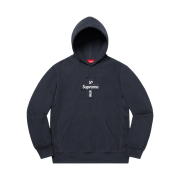 Supreme Cross Box Logo Hooded Sweatshirt Navy - 20FW