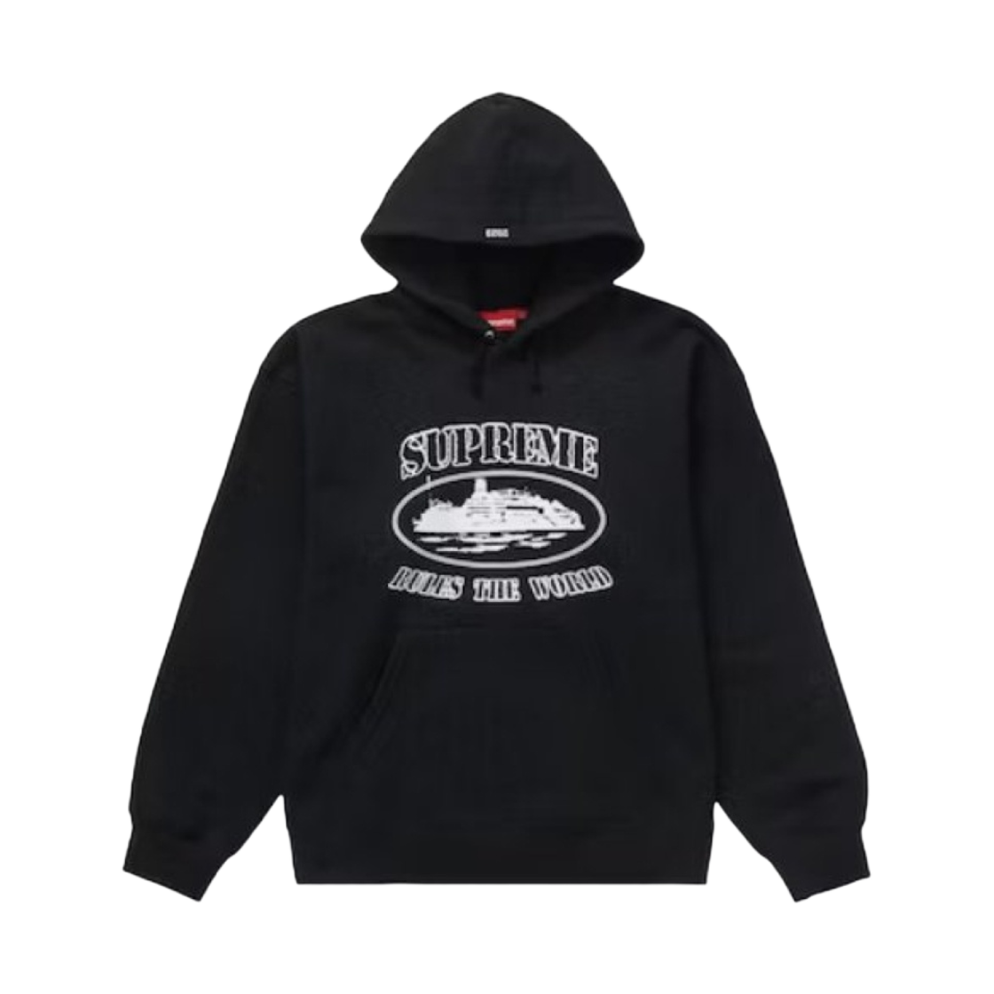 슈프림 x 코르테이즈 룰즈 더 월드 후드 블랙 - 23FW