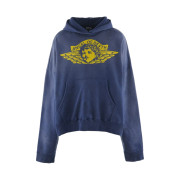 Saint Mxxxxxx Angel Hoodie Navy - 24AW