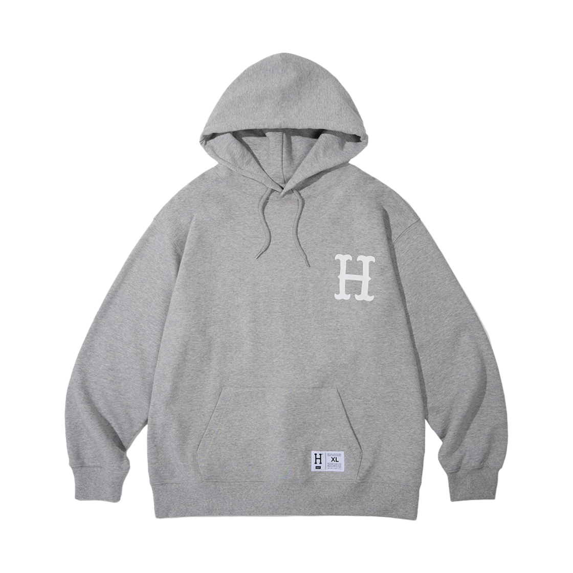 HC3ULHO02MGY HUF H Logo Hoodie Melange Gray