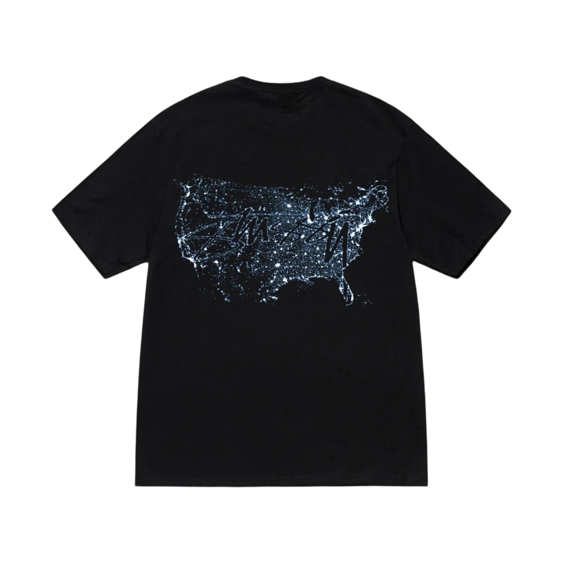 스투시 나이트 라이츠 티셔츠 블랙