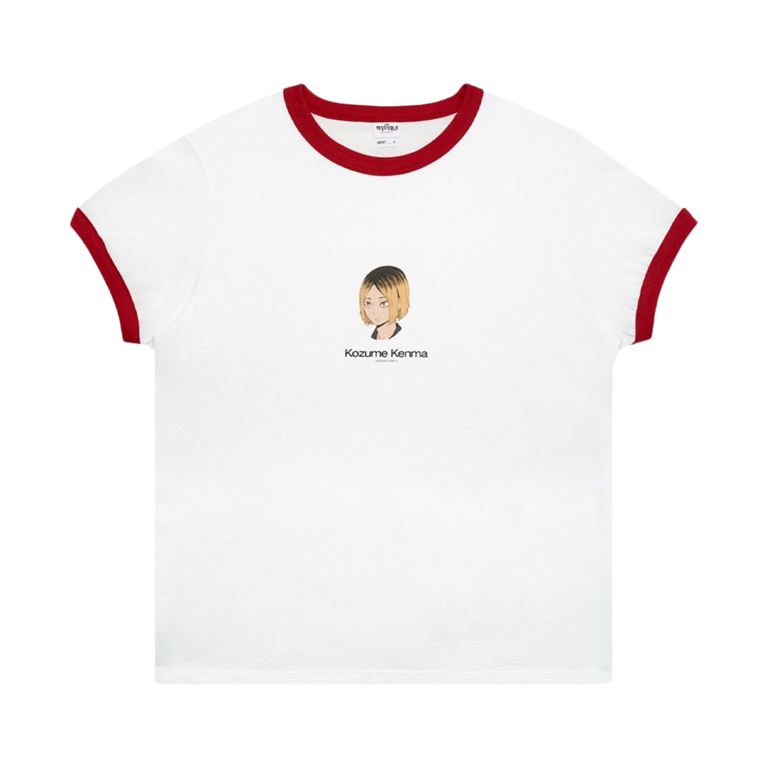 ERHKT005_02 EERST x HAIKYU!! Ringer HF T-shirt White & Red