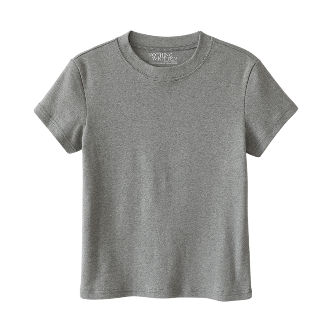 (W) 낫띵 리튼 90s 티셔츠 그레이((W) Nothing Written 90s T-Shirt Gray)