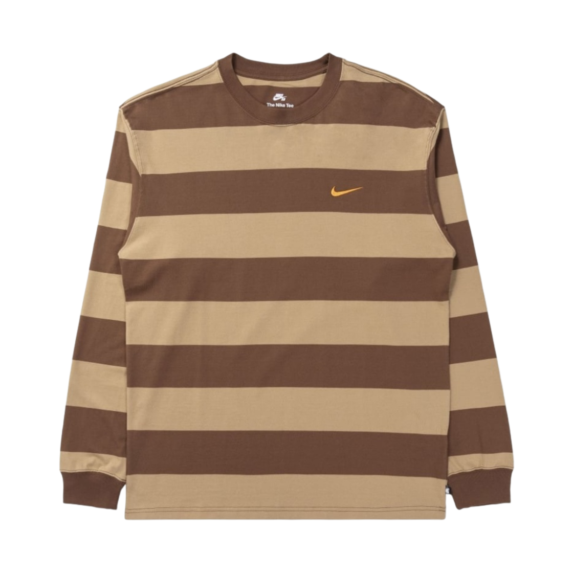 나이키 SB 스트라이프 롱슬리브 티셔츠 카카오 와우 다크 드리프트우드 - 아시아