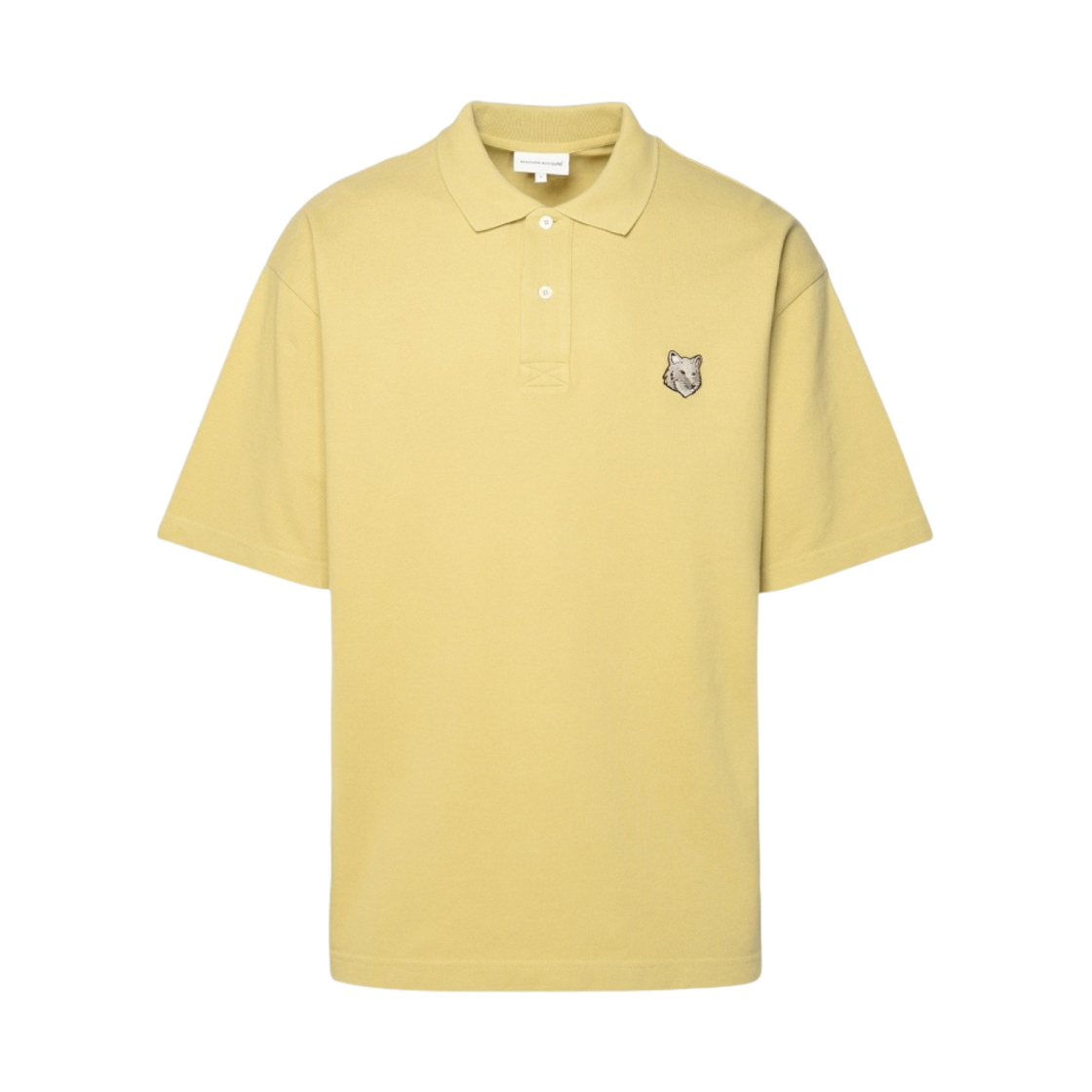 메종 키츠네 볼드 폭스 헤드 패치 오버사이즈 폴로 캔버스