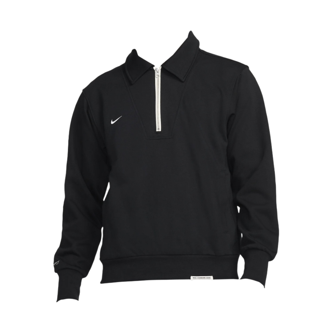 FB6807-010 Nike Culture of Football Standard Issue Dri-Fit Quarter Zip Soccer Top Black - Asia