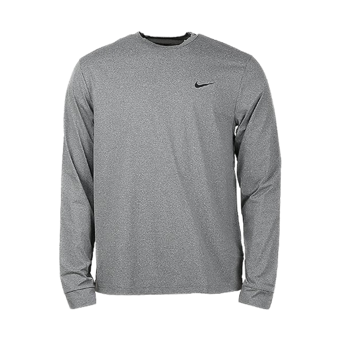 나이키 드라이핏 UV 하이버스 롱 슬리브 피트니스 탑 스모크 그레이 헤더- 아시아(Nike Dri-Fit UV Hyverse Long Sleeve Fitness Top Smoke Grey Heather - Asia)