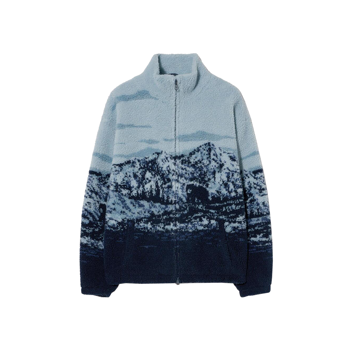 PEW1JP301ABL Phyps Dept Snow Mountain Boa Fleece Jacket Blue