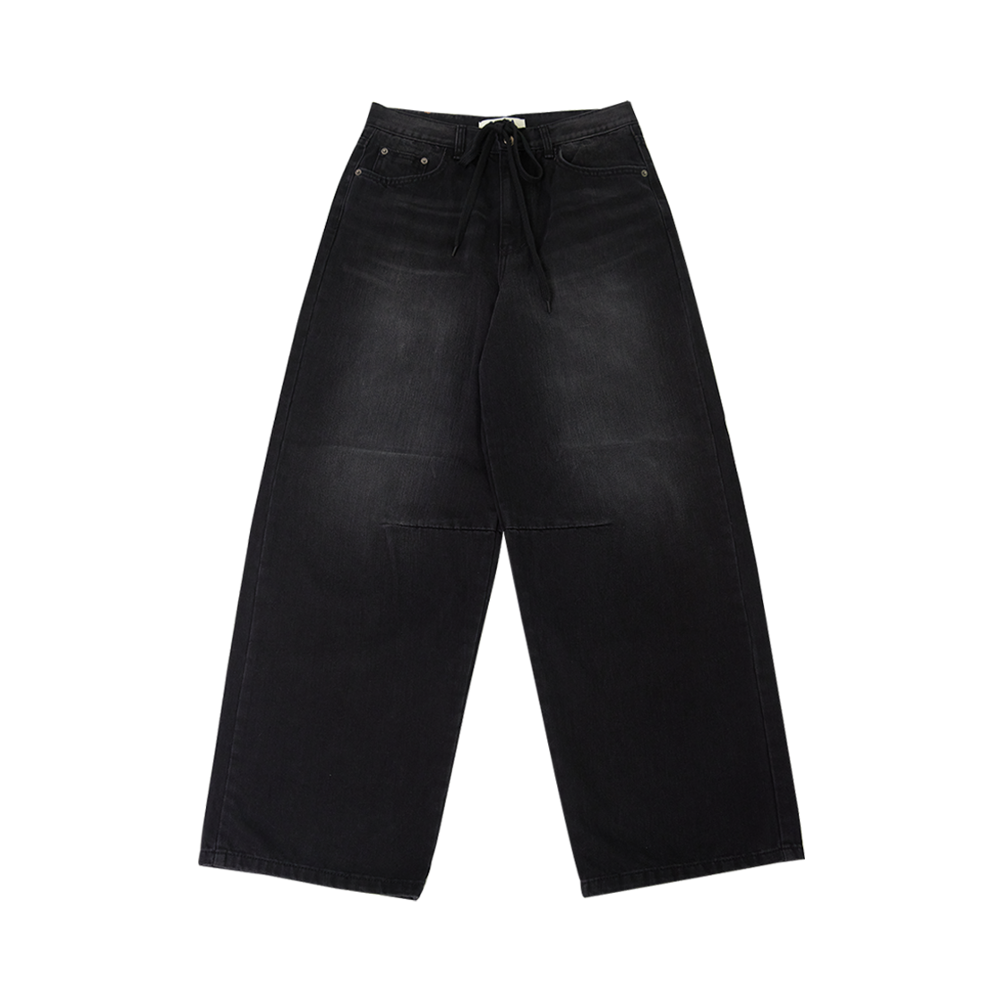 세이스라 스트링 워시드 데님 팬츠 블랙(SAYSRA String Washed Denim Pants Black)