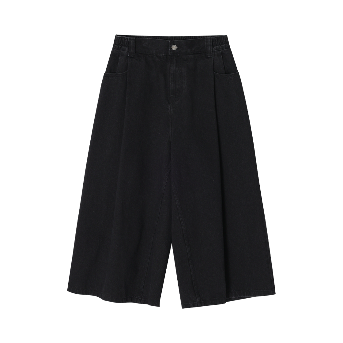 SH2PT228BK Songzio Homme Structured Crop Wide Denim Black