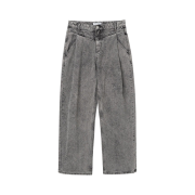 Millo Archive Deep Pleats Denim Pants Stone Gray