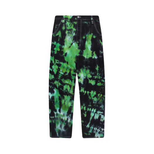 AMI Tie Dye Alexandre Mattiussi Denim Jeans Green White