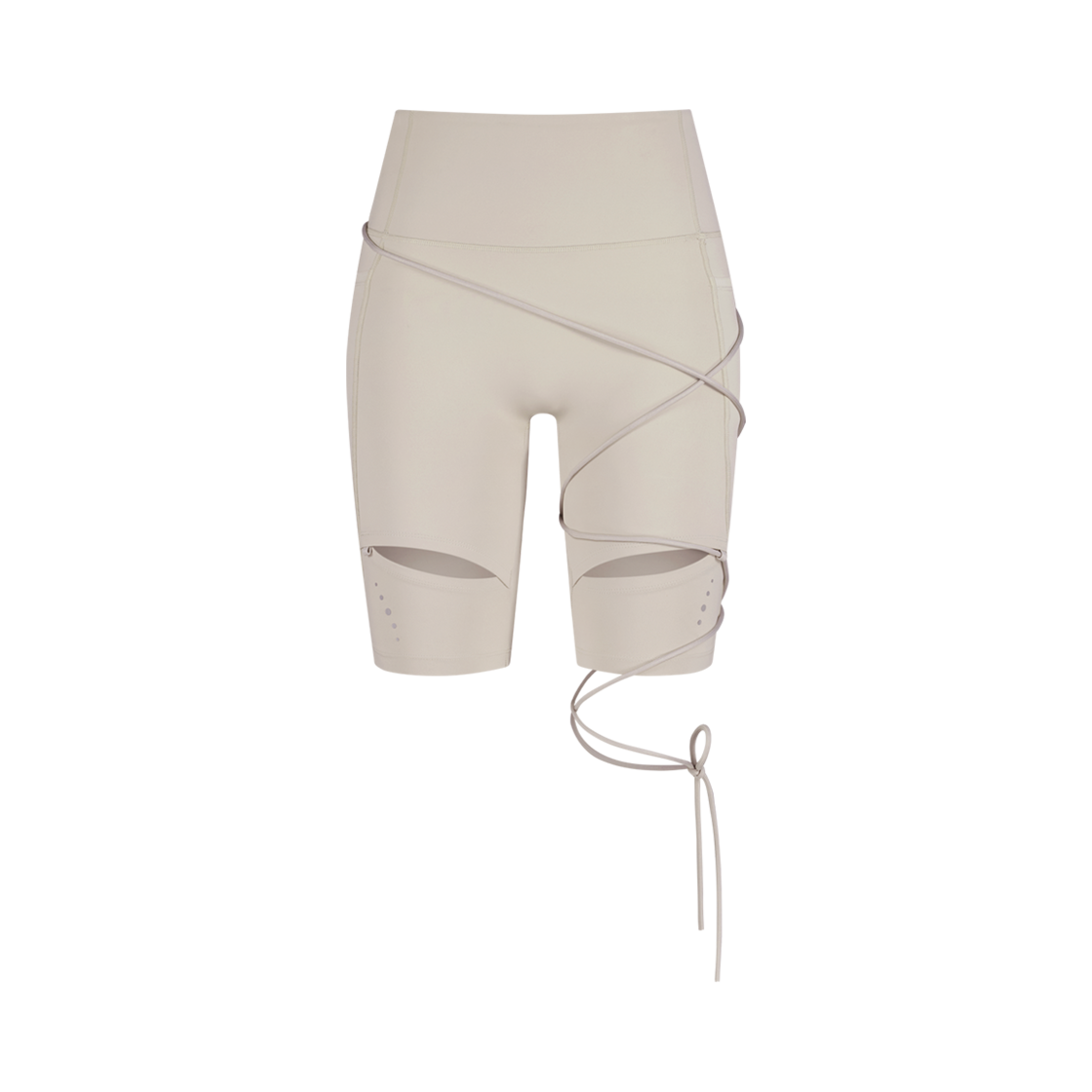 오호스 싸이 슬릿 쇼츠 레깅스 베이지(OJOS Thigh Slit Shorts Leggings Beige)