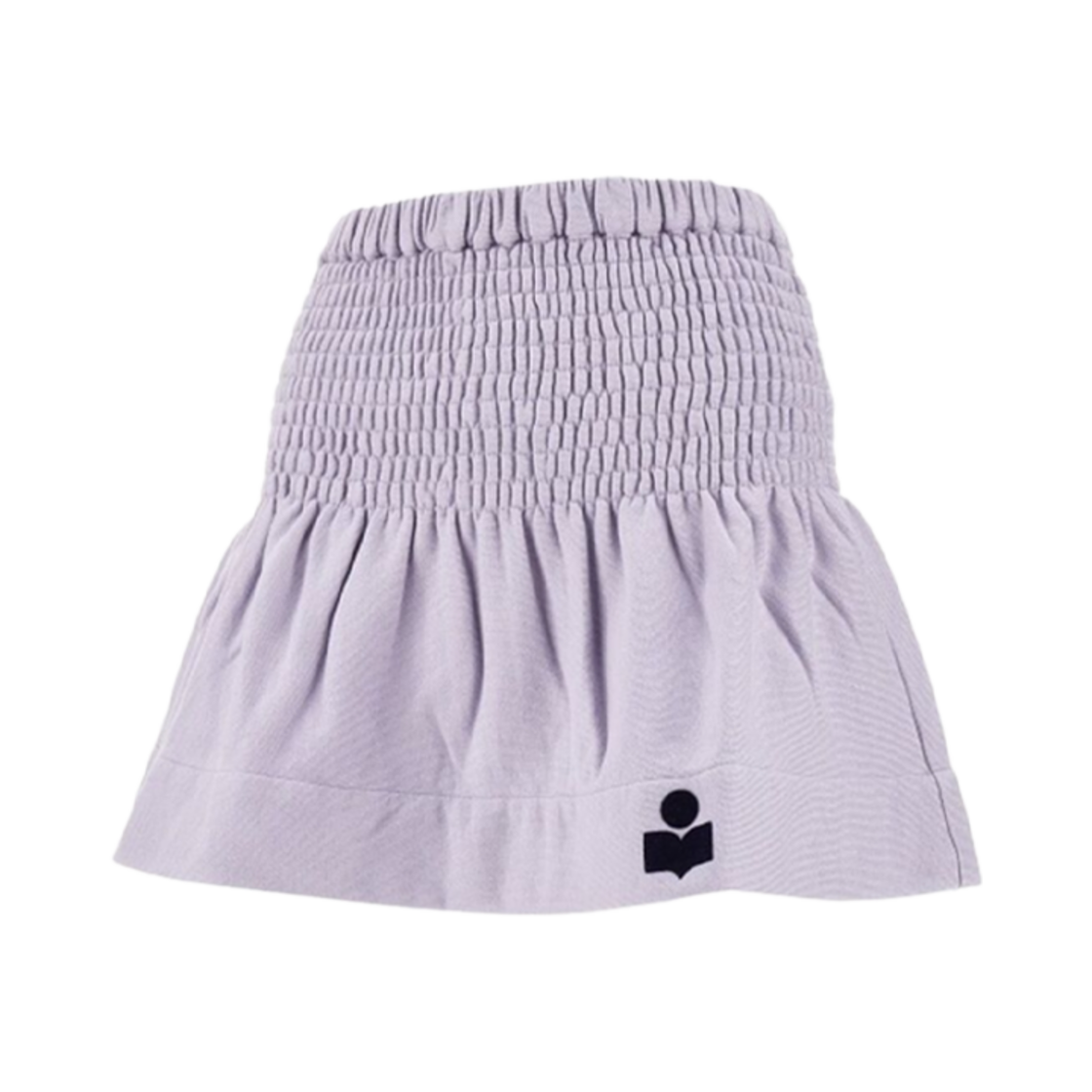 JU0146FC-A1M07E-LCDN (W) Isabel Marant Pacifica Short Smocked Jersey Skirt Lilac - 25SS