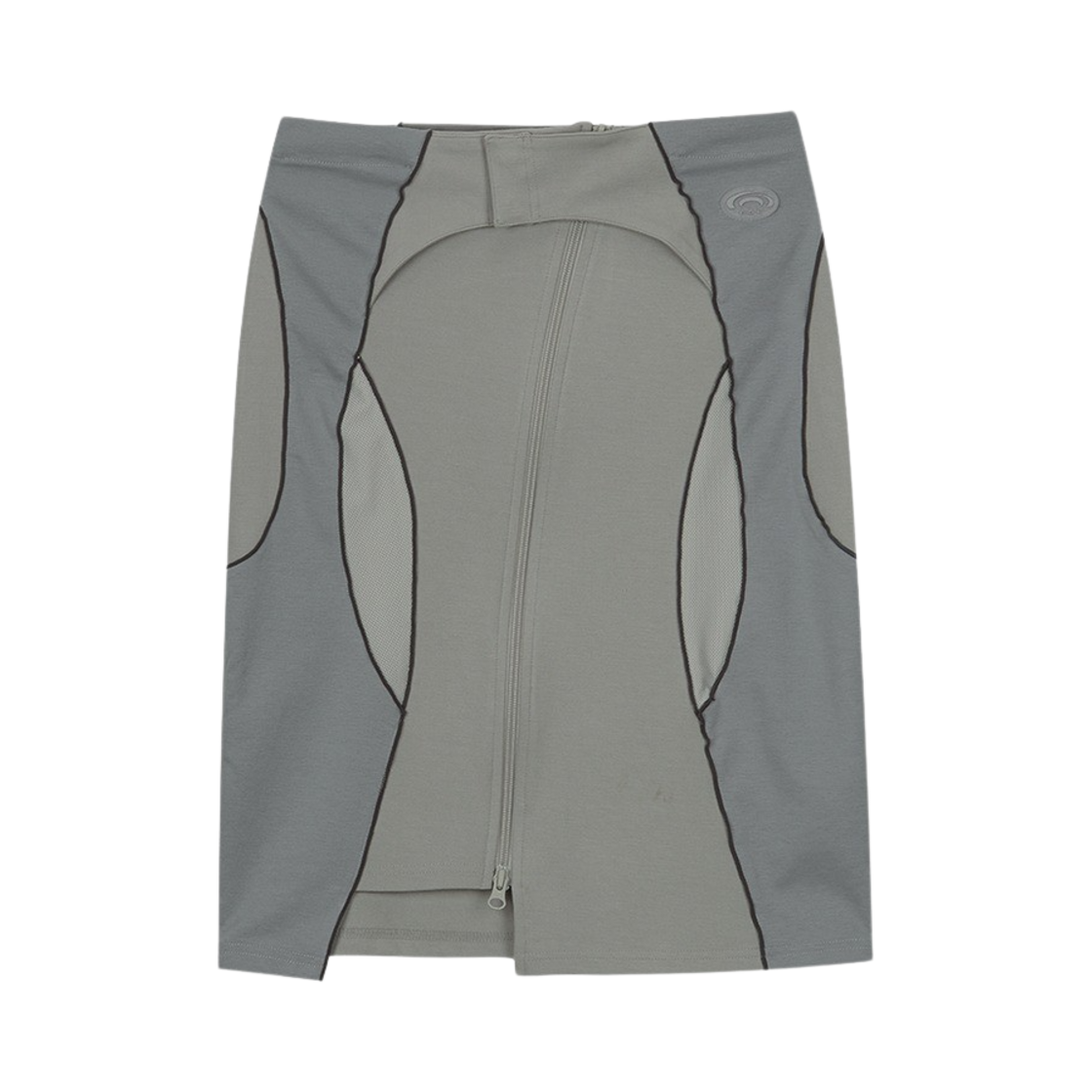 아트오브필드 언발란스 미디 스커트 라이트 그레이