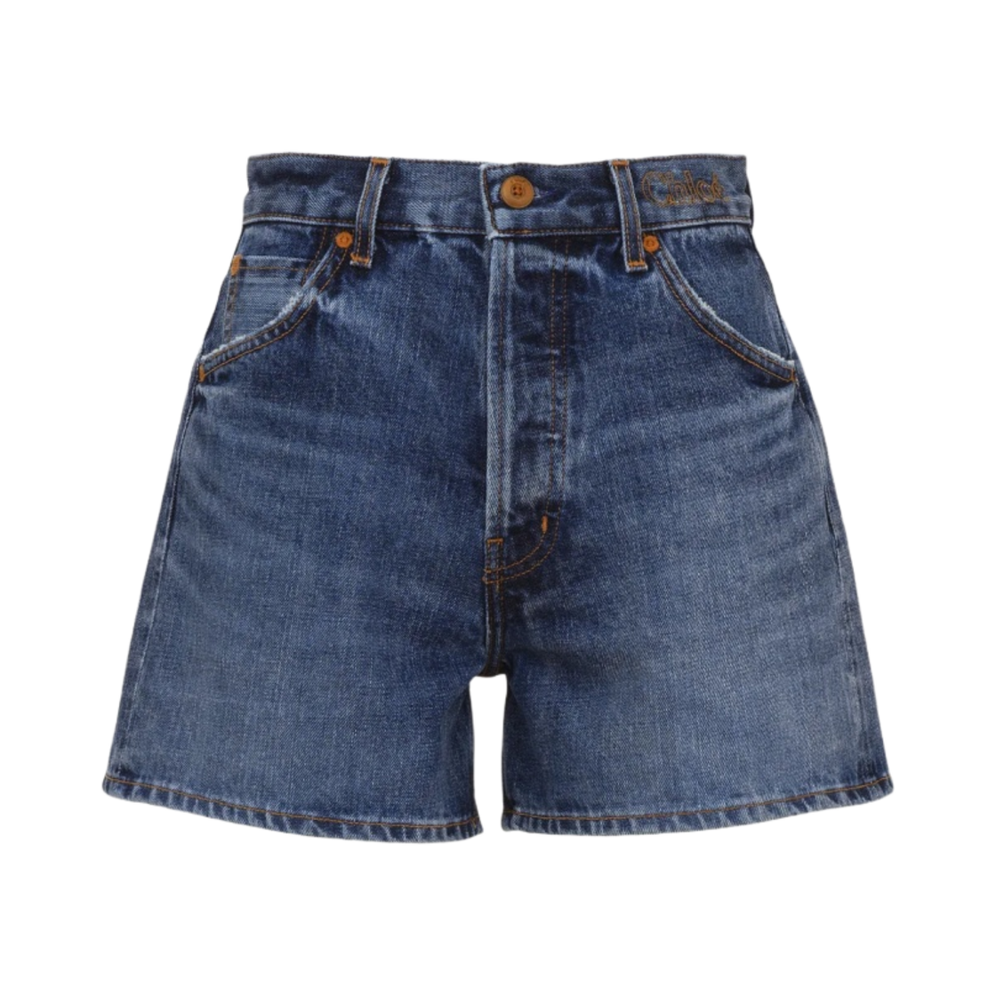 (W) 끌로에 하이 라이즈 쇼츠 데님((W) Chloe High-Rise Shorts Denim)