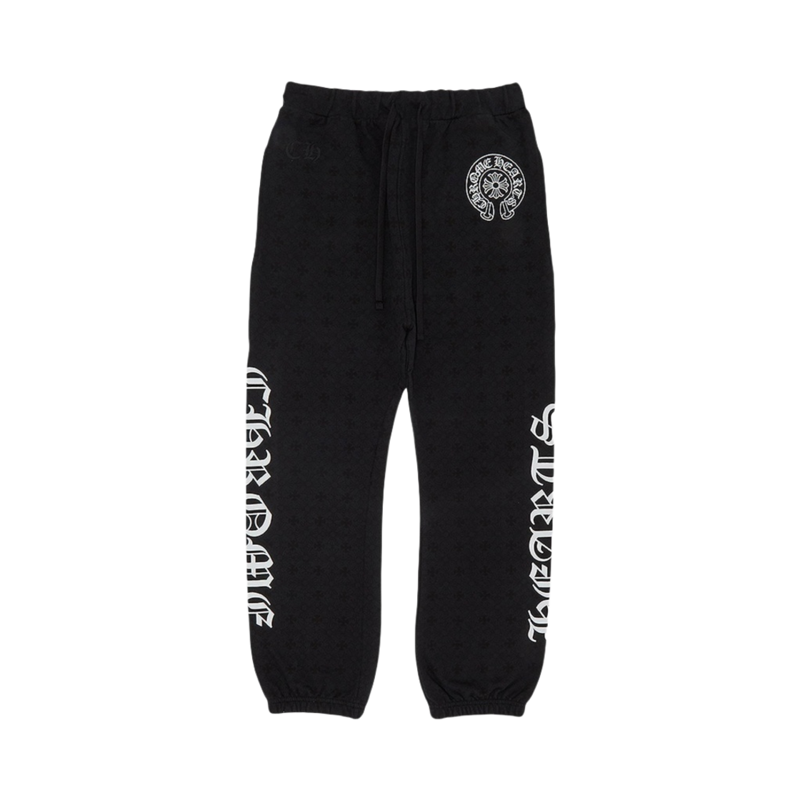 크롬하츠 올 오버 모노그램 홀스슈 퍽 유 로고 스웨트팬츠 블랙(Chrome Hearts All Over Monogram Horseshoe Fuck you Logo Sweatpants Black)