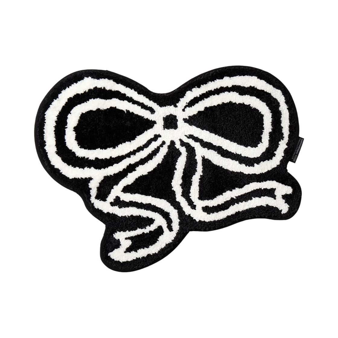 어프어프 리본 러그 블랙(earpearp Ribbon Rug Black)