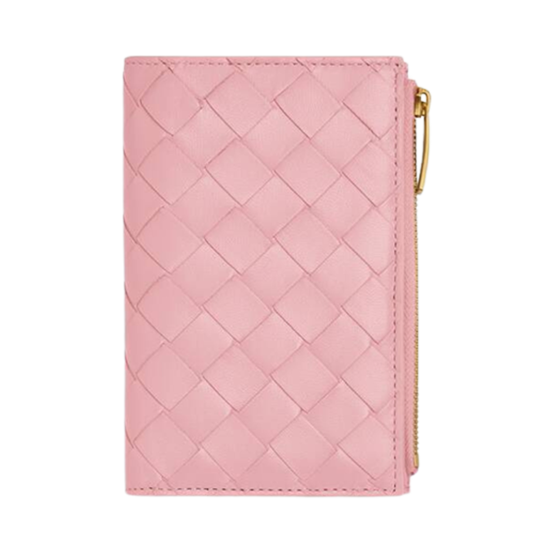 749940VCPP25832 Bottega Veneta Medium Intrecciato Bi-Fold Zip Wallet Ribbon - 대표 이미지 #1