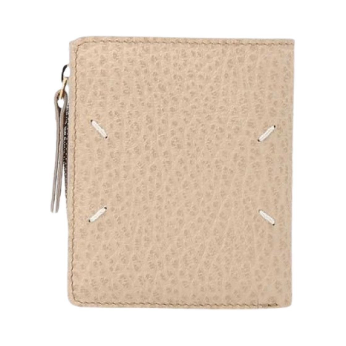 SA1UI0023P4455T2086 Maison Margiela Grainy Flap Wallet Almond