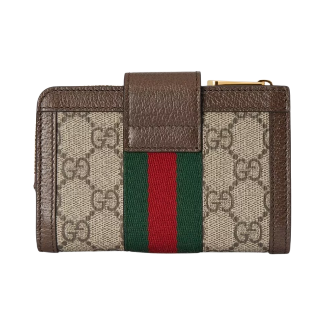 구찌 오피디아 GG 슈프림 캔버스 카드 케이스 지갑 베이지 브라운(Gucci Ophidia GG Supreme Canvas Card Case Wallet Beige Brown) - 3