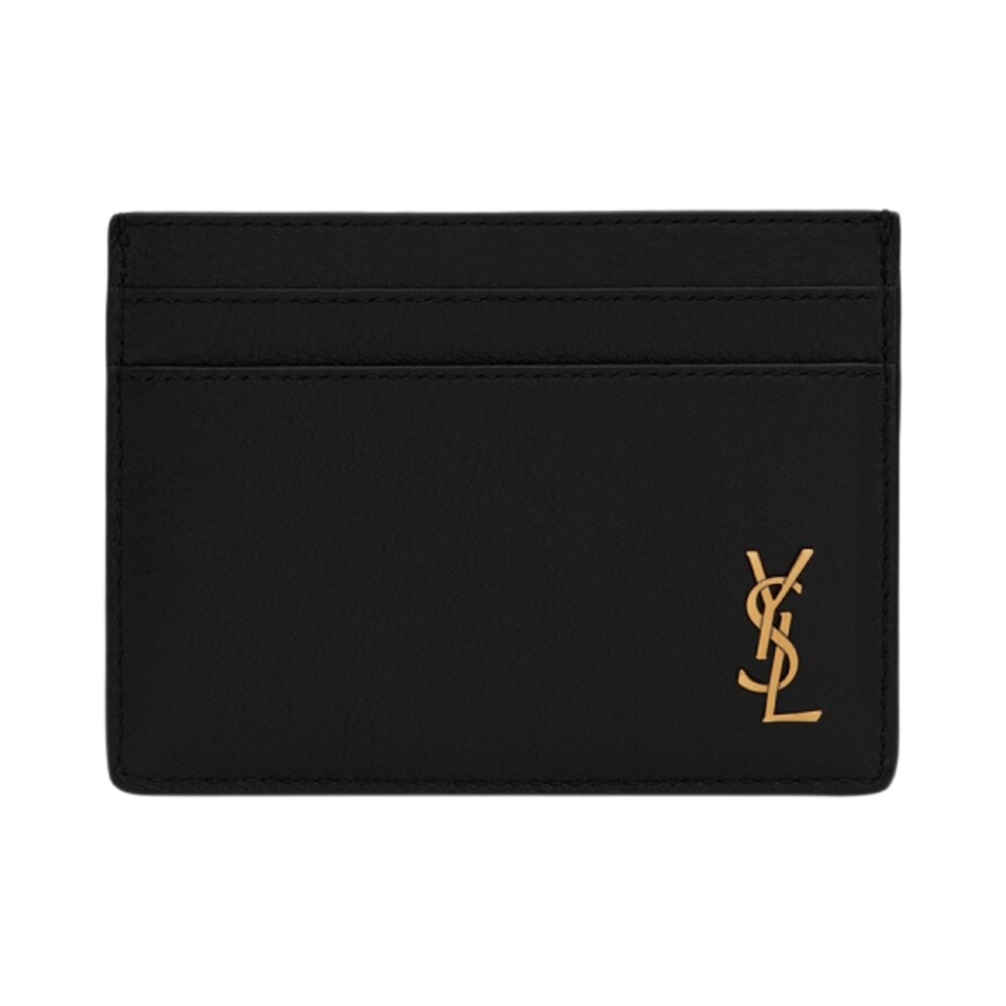 생로랑 그레인드 레더 타이니 카산드라 카드 케이스 블랙(Saint Laurent Tiny Cassandre Card Case in Grained Leather Black)