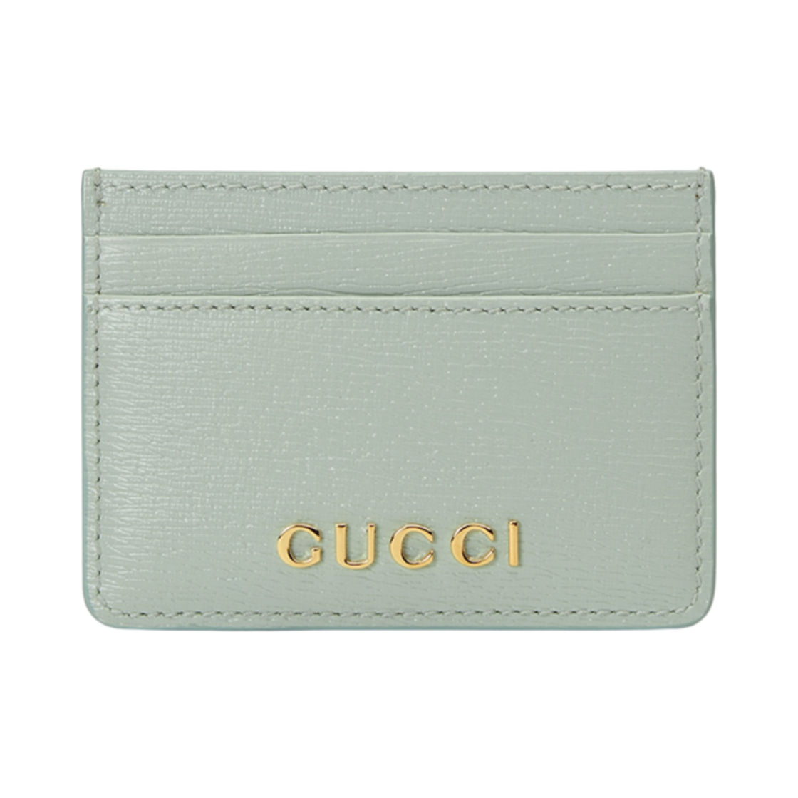 구찌 카드 케이스 구찌 스크립트 페일 그린 레더(Gucci Card Case with Gucci Script Pale Green Leather) - 1