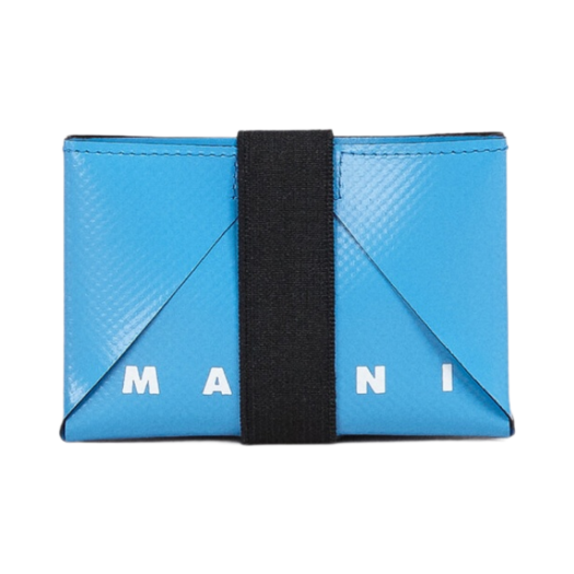 Marni PVC Origami Construction Card Holder Pale Blue Brown