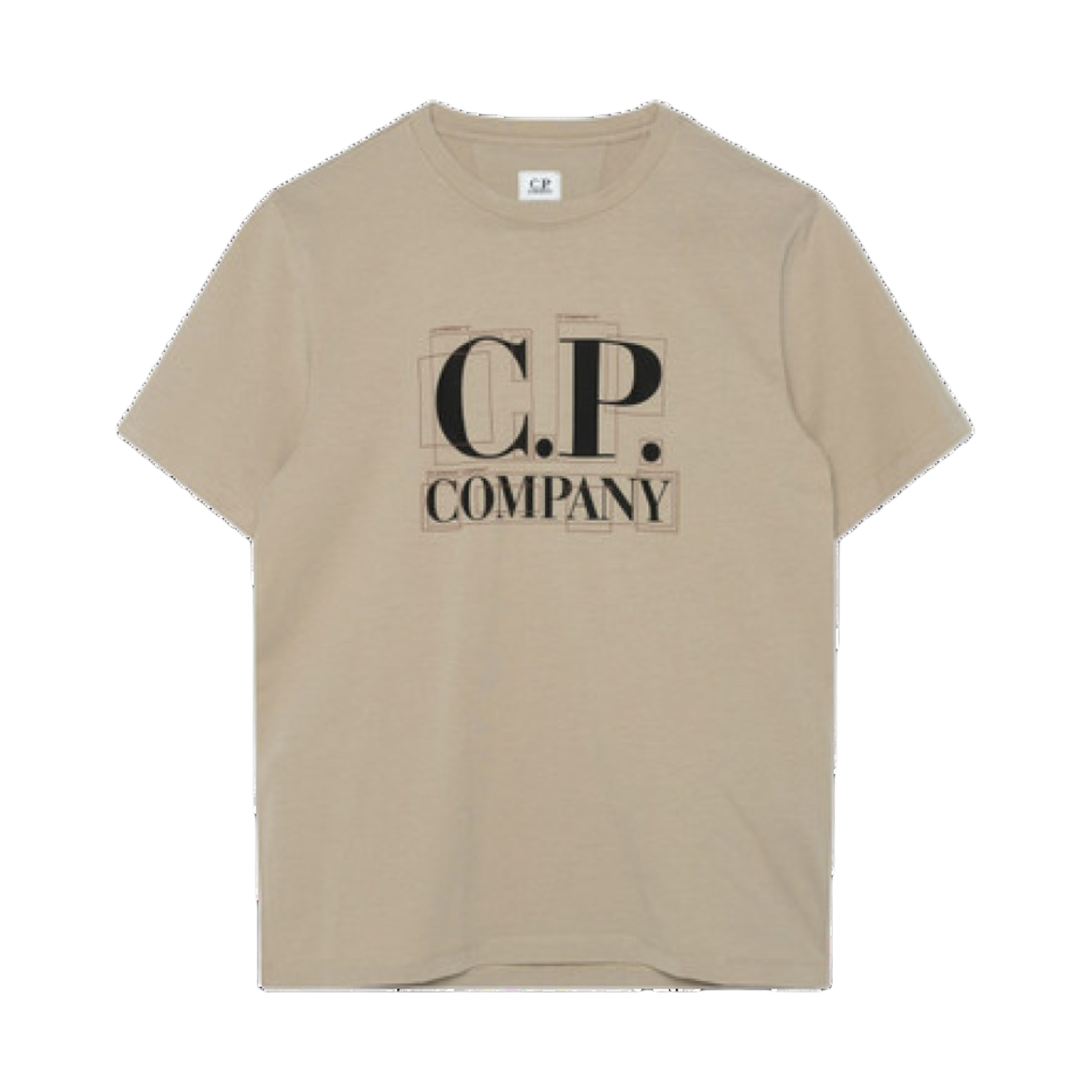C.P. 컴퍼니 30/1 저지 라지 그래픽 로고 티셔츠 코블스톤 - 23SS(C.P. Company 30/1 Jersey Large Graphic Logo T-Shirt Cobblestone - 23SS) - 1