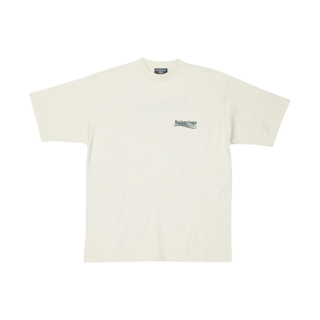 발렌시아가 폴리티컬 캠페인 티셔츠 라지 핏 크림(Balenciaga Political Campaign T-Shirt Large Fit Cream) - 1