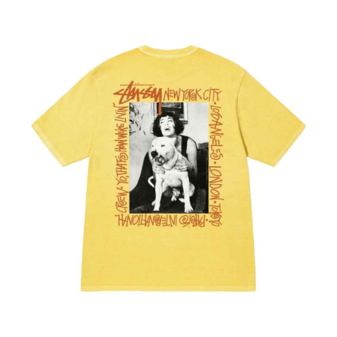 스투시 하우 위아 리빈 피그먼트 다이드 티셔츠 버터(Stussy How We're Livin' Pigment Dyed T-Shirt Butter) - 1