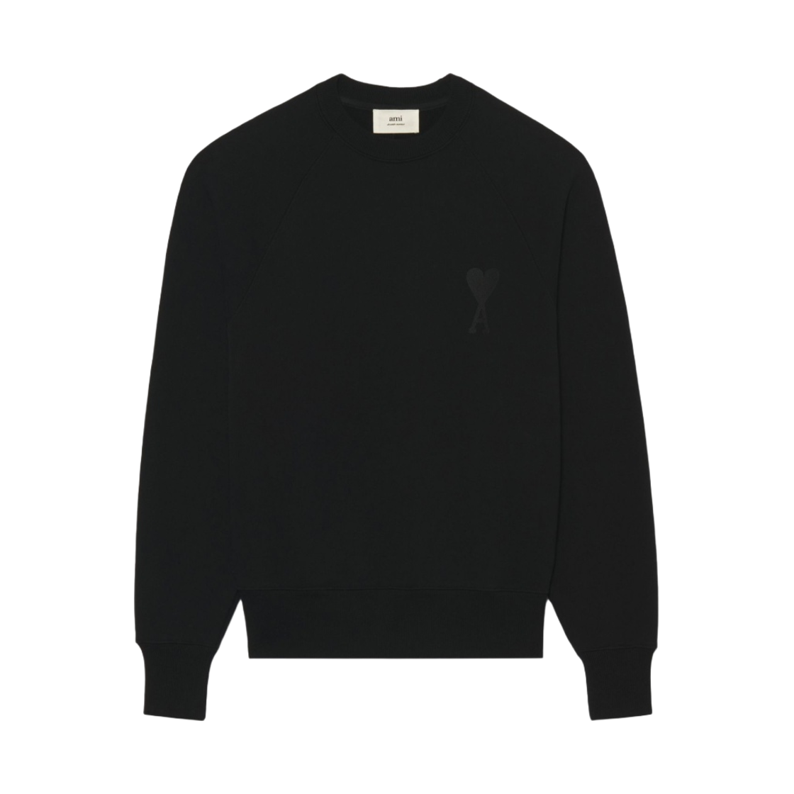 아미 톤온톤 하트 로고 스웨트셔츠 블랙 - 22SS(AMI de Coeur Tone-On-Tone Sweatshirt Black - 22SS) - 1