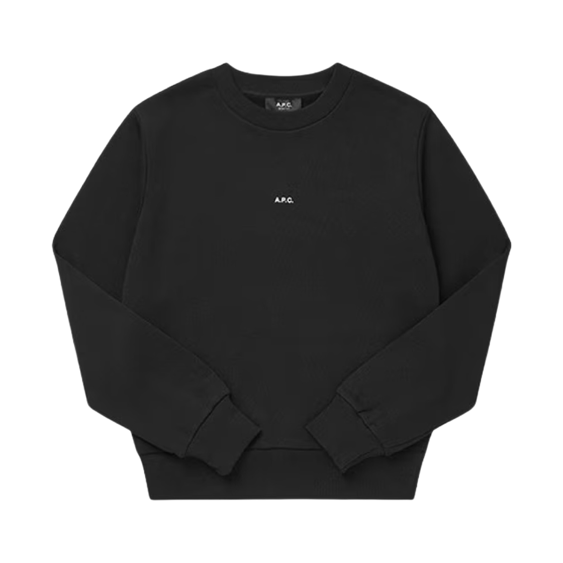 COHBX-F27912-TZC (W) A.P.C. Boxy Micro Logo Sweatshirt Black White