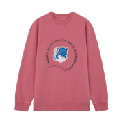 Maison Kitsune x Ader Error Triple Fox Head Sweatshirt Pink