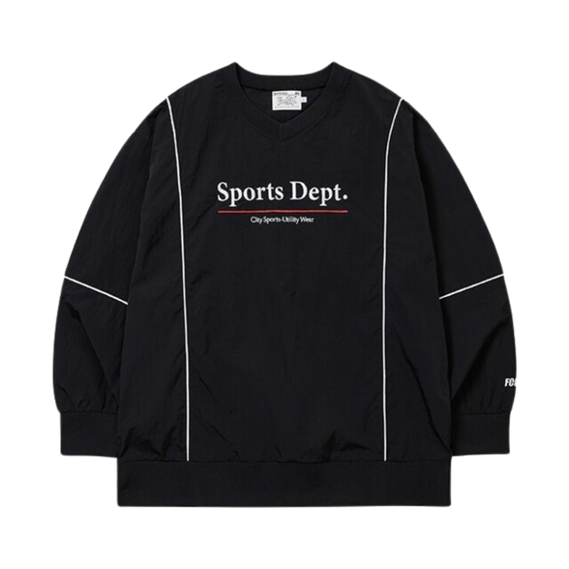 에프씨엠엠 x 무한도전 런 파이핑 풀오버 블랙(Fcmm x Infinite Challenge Run Piping Pullover Black)