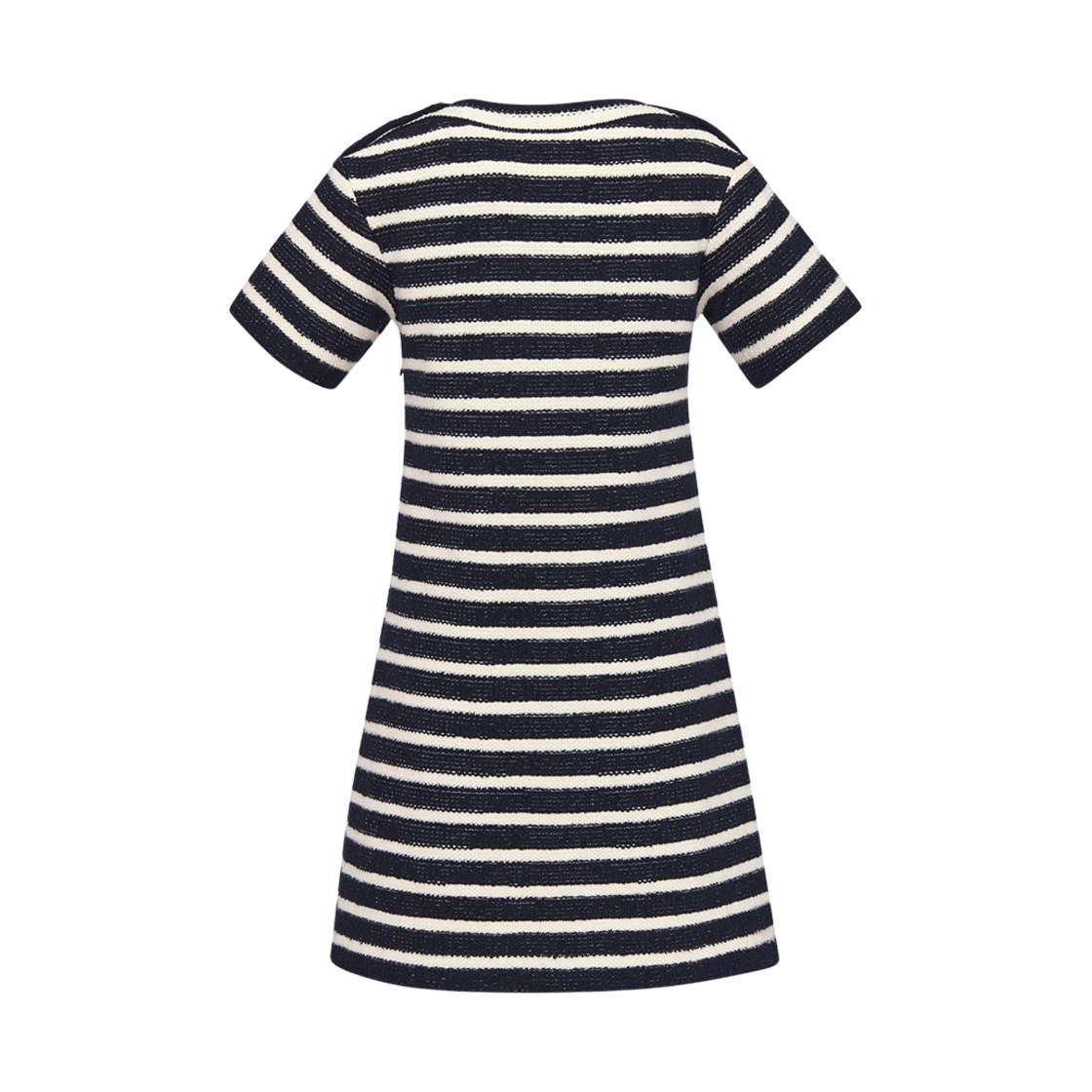 424R16AM774-X5860 (W) Dior Mariniere Short Dress Navy Blue White Virgin Wool Knit Blend - #2