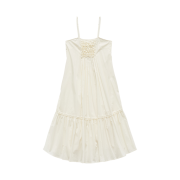 FARVEN Jem Shirring Dress Butter