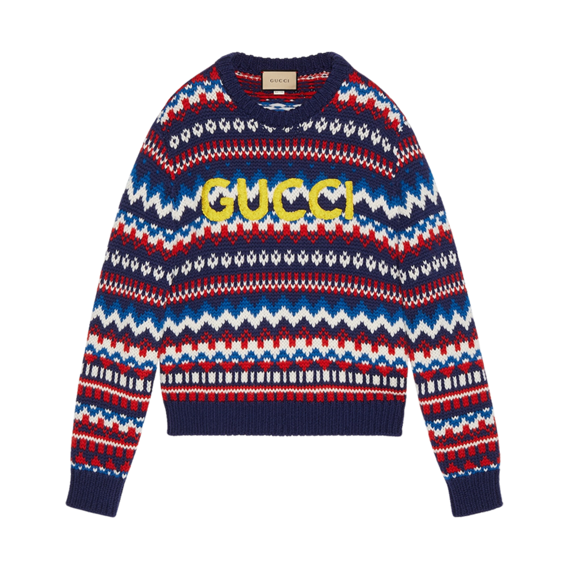 구찌 니트 울 점퍼 자수 멀티컬러(Gucci Knit Wool Jumper with Embroidery Multicolour) - 1