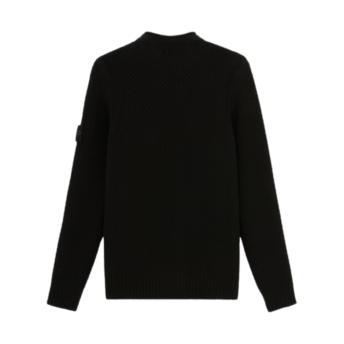 스톤 아일랜드 515FA 고스트 질롱 RWS 울 루즈 핏 목 넥 점퍼 블랙 - 24FW(Stone Island 515FA Ghost Geelong RWS Wool Loose Fit Mock Neck Jumper Black - 24FW) - 2