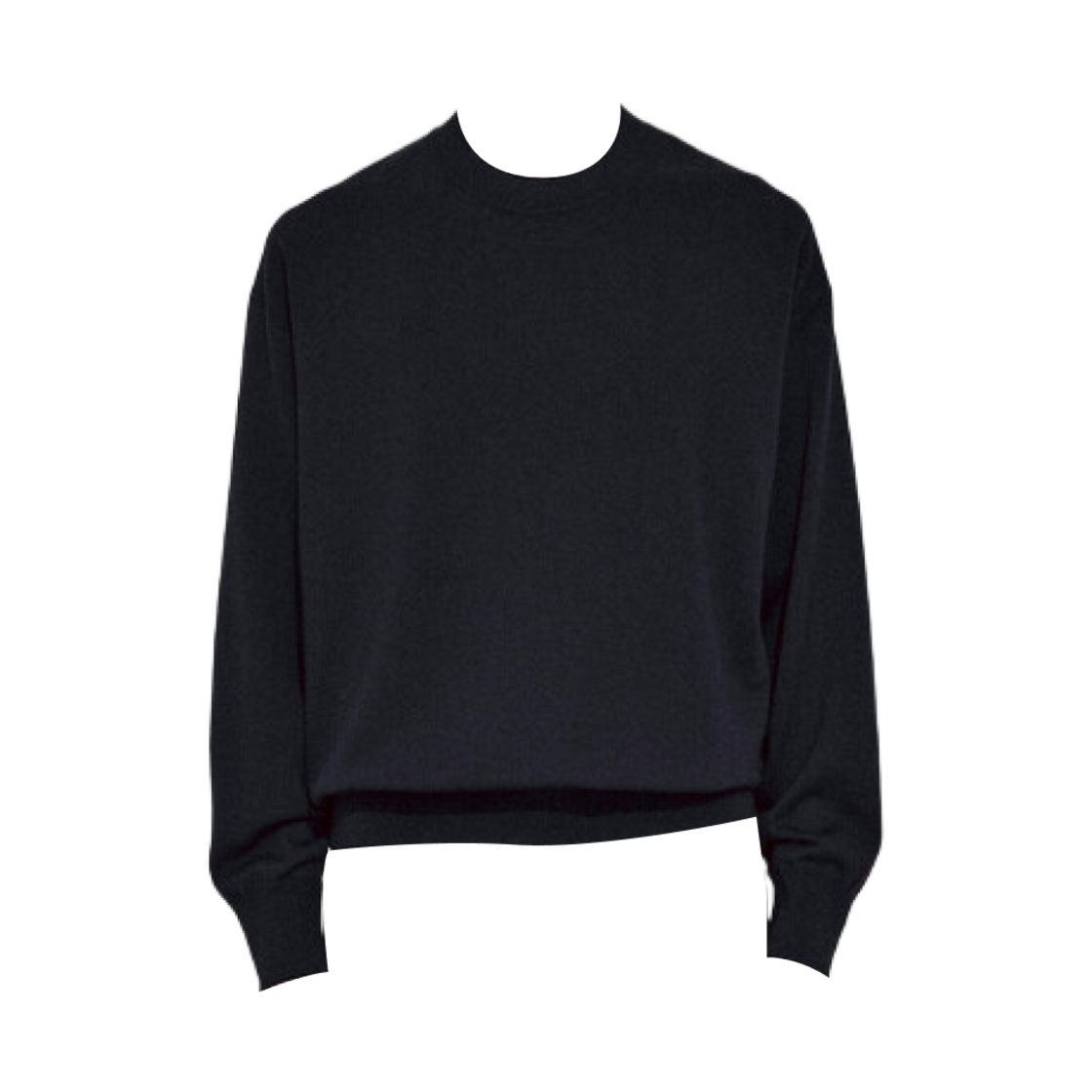 TH2E8KRN045N-DN Time Homme Wool Round Neck L/S Knit Top Dark Navy