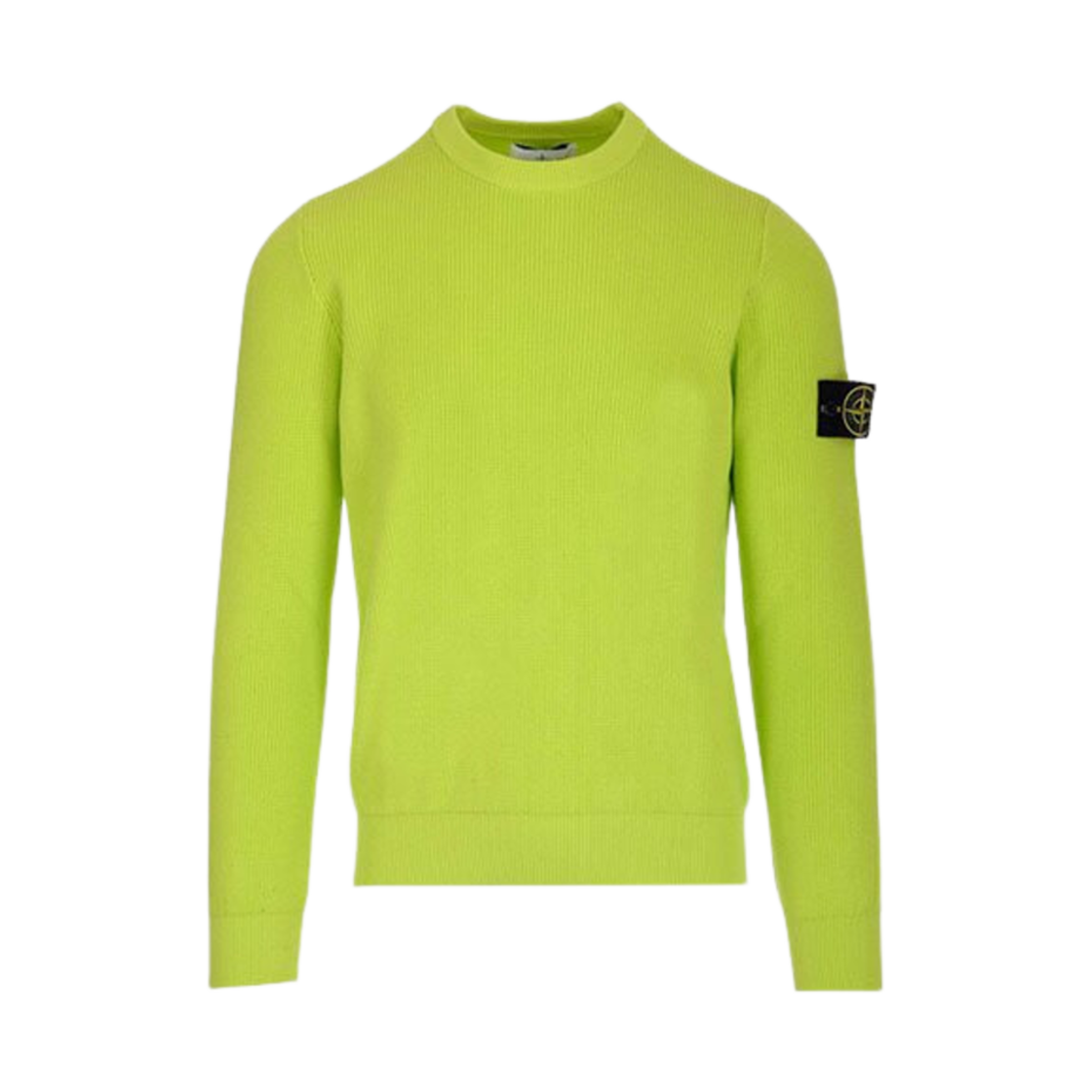 7615550D8-V0031 Stone Island 550D8 Ribbed Soft Cotton Crewneck Knit Lemon - 22SS