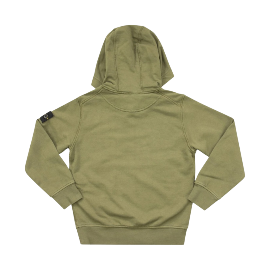 (키즈) 스톤 아일랜드 61640 코튼 플리스 후드 스웨트셔츠 밀리터리 그린 - 22SS((Kids) Stone Island 61640 Cotton Fleece Hooded Sweatshirt Military Green - 22SS) - 2