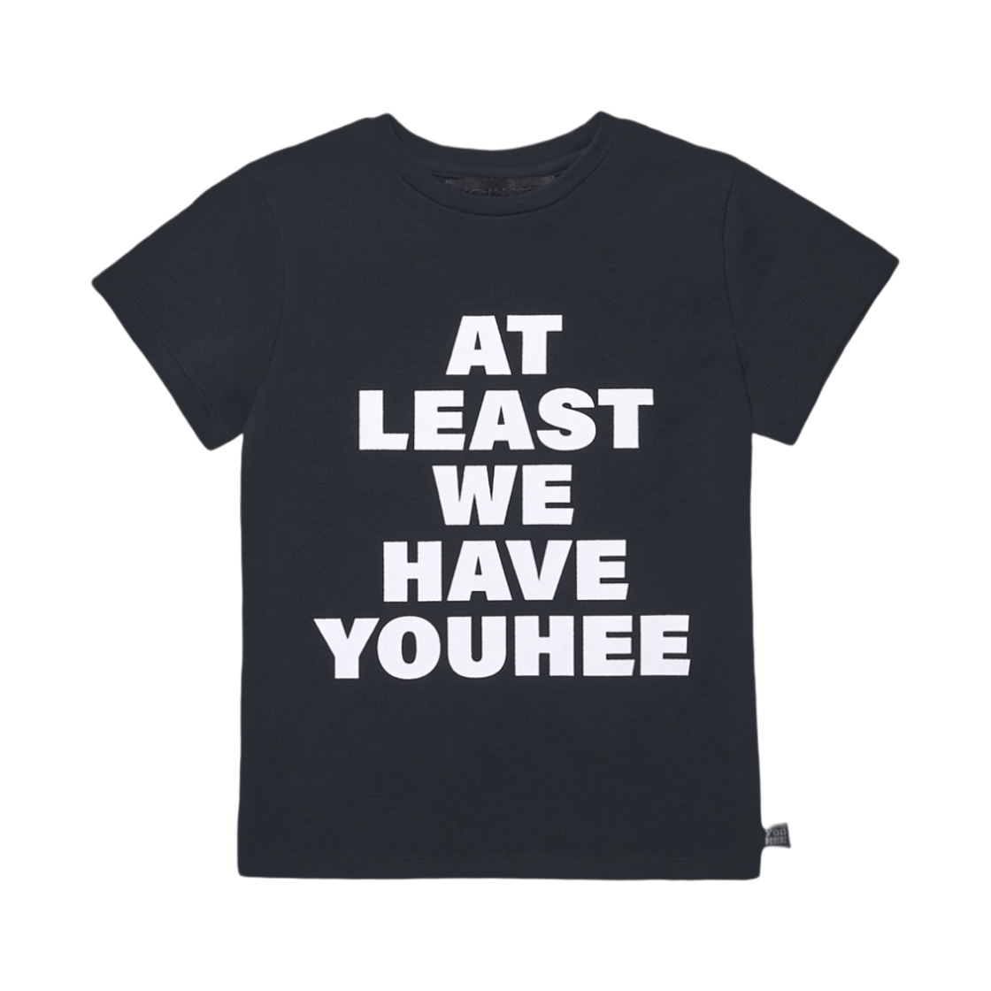 (W) 유희 레터링 티셔츠 블랙((W) Youhee Lettering T-Shirt Black)