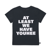 (W) Youhee Lettering T-Shirt Black