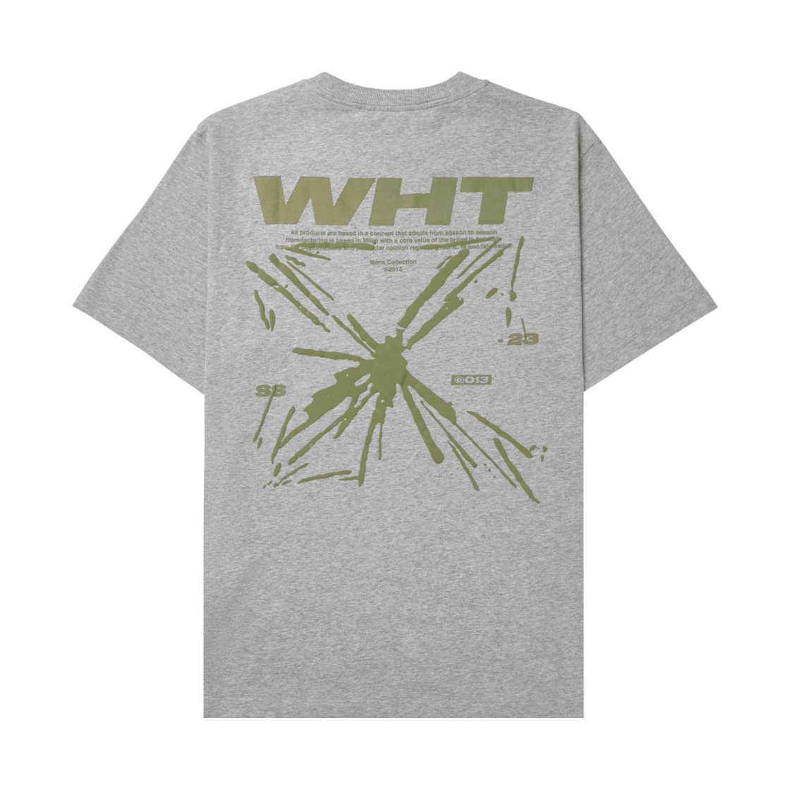 오프화이트 스플래쉬 애로우 슬림 숏슬리브 티셔츠 멜란지 그레이 베이지(Off-White Splash Arrow Slim S/S T-Shirt Melange Grey Beige) - 1