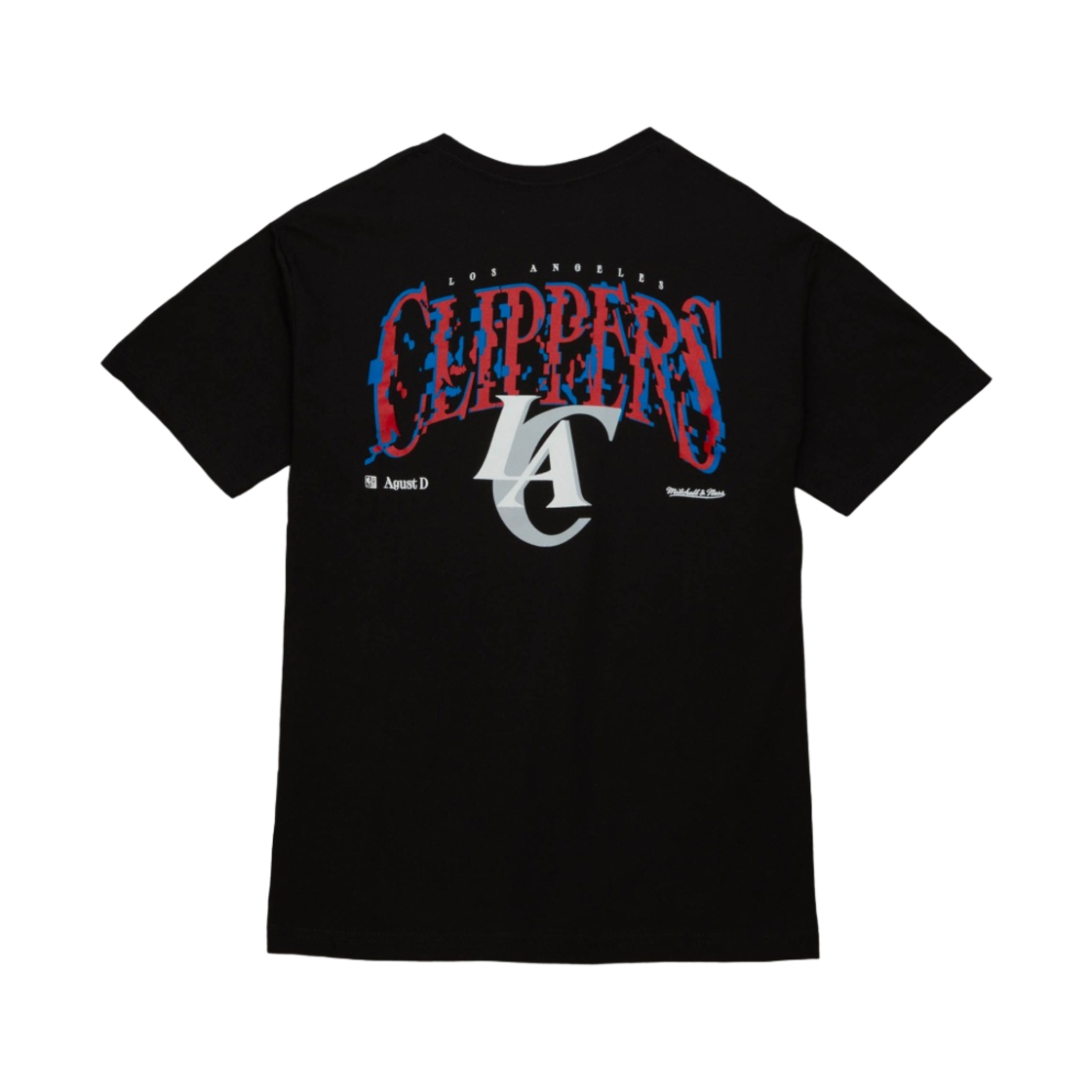미첼앤네스 x 슈가 글리치 티셔츠 로스앤젤레스 클리퍼스 블랙(Mitchell & Ness x Suga Glitch T-Shirt Los Angeles Clippers Black)