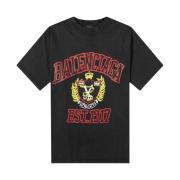 Balenciaga DIY College Medium Fit T-Shirt Faded Black
