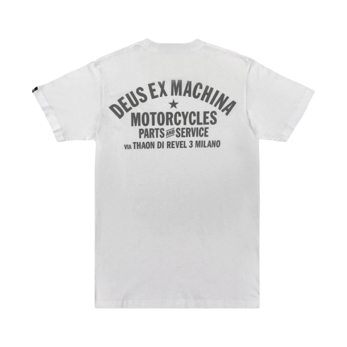 데우스 엑스 마키나 밀라노 어드레스 티셔츠 화이트(Deus Ex Machina Milano Adress T-Shirt White)