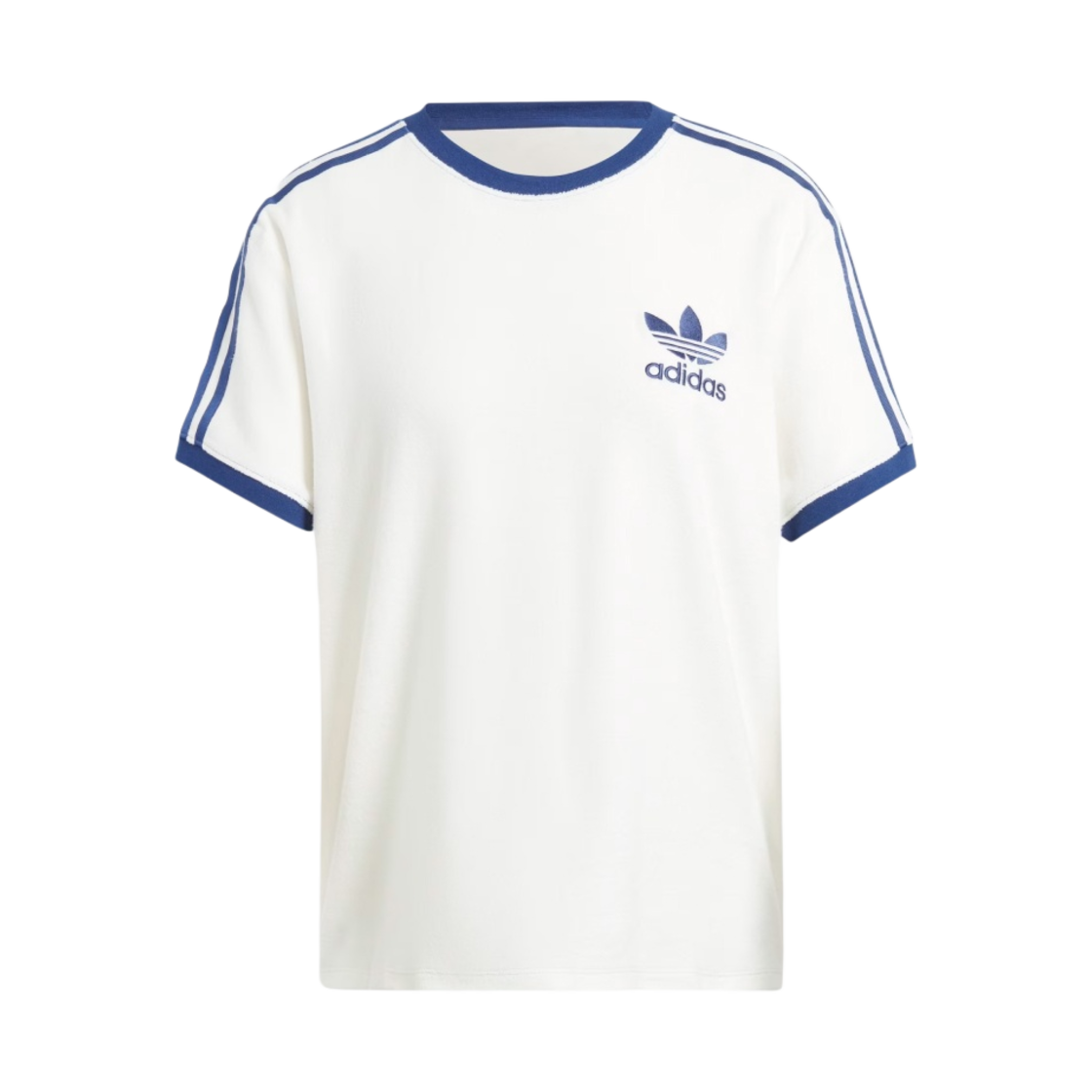(W) 아디다스 테리 3S 티셔츠 오프 화이트 - KR 사이즈((W) Adidas Terry 3S T-Shirt Off White - KR Sizing)